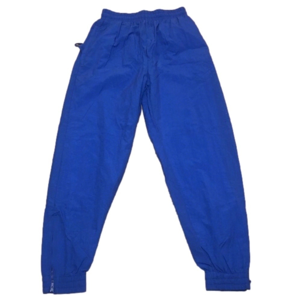 VTG Canada Sportswear Bright Blue Joggers Elastic Drawstring Waist Ankle M